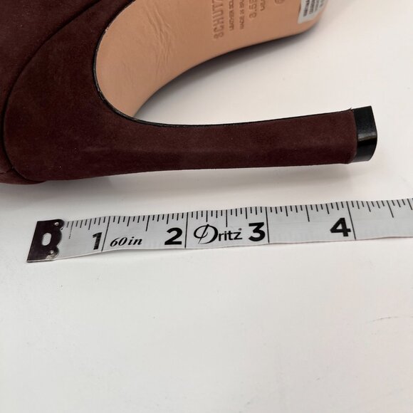 Schutz Maryana Sculpt Knee High Boots Sz 8.5B Dark Chocolate Pointed Toe Leather - Picture 15 of 16